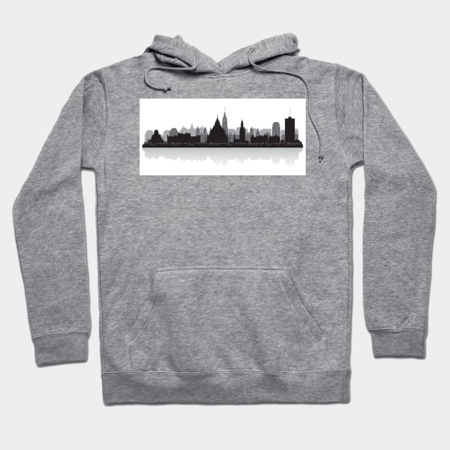 Ottawa Black/White City Scape Hoodie by Blik's Store